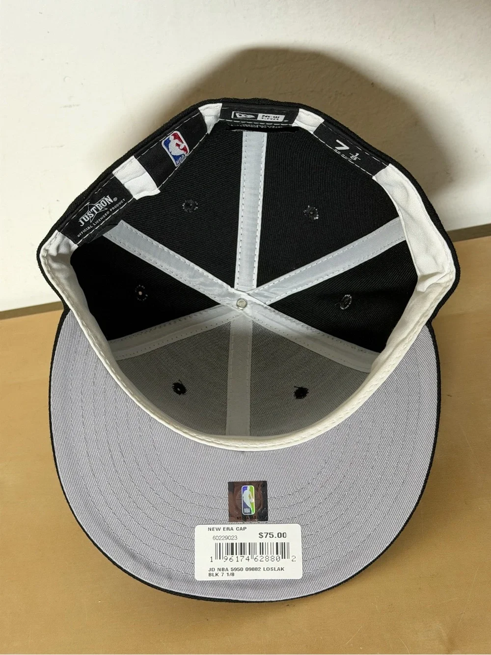 NEW Just Don x New Era LA Lakers 59FIFTY Fitted Hat Black 7 1/8 60229023